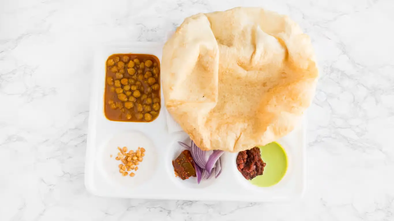 Bhatura chana plate traditional Apna Spicy Hut Winnipeg homemade